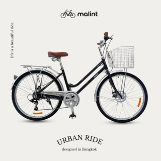 Official จักรยานแม่บ้าน ขนาดวงล้อ 26 x 1.75 นิ้ว Malint Urban Ride เกียร์ 7 สปีด เฟรมอลูมิเนียมอัลลอย