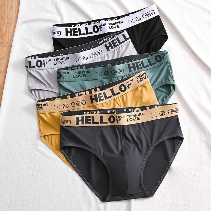 SAN-ชุดชั้นในแฟชั่นบุรุษ กางเกงในชาย Men underwear Half Briefs เป้าสองชั้นระบายอากาศได้ดี ผ้ามีความนุ่มสบาย Size L-4XL