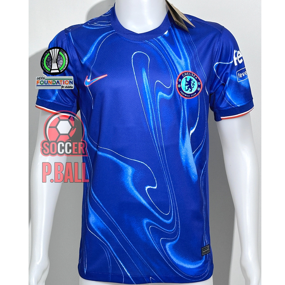 ใหม่ !! เสื้อบอล [3A] เชลซี Home เหย้า 2024/25 เกรดแฟนบอล ฟลูออฟขั่นพร้อมอามและเบอชื่อพรีเมียร์ลีก UEC + FOUNDATION