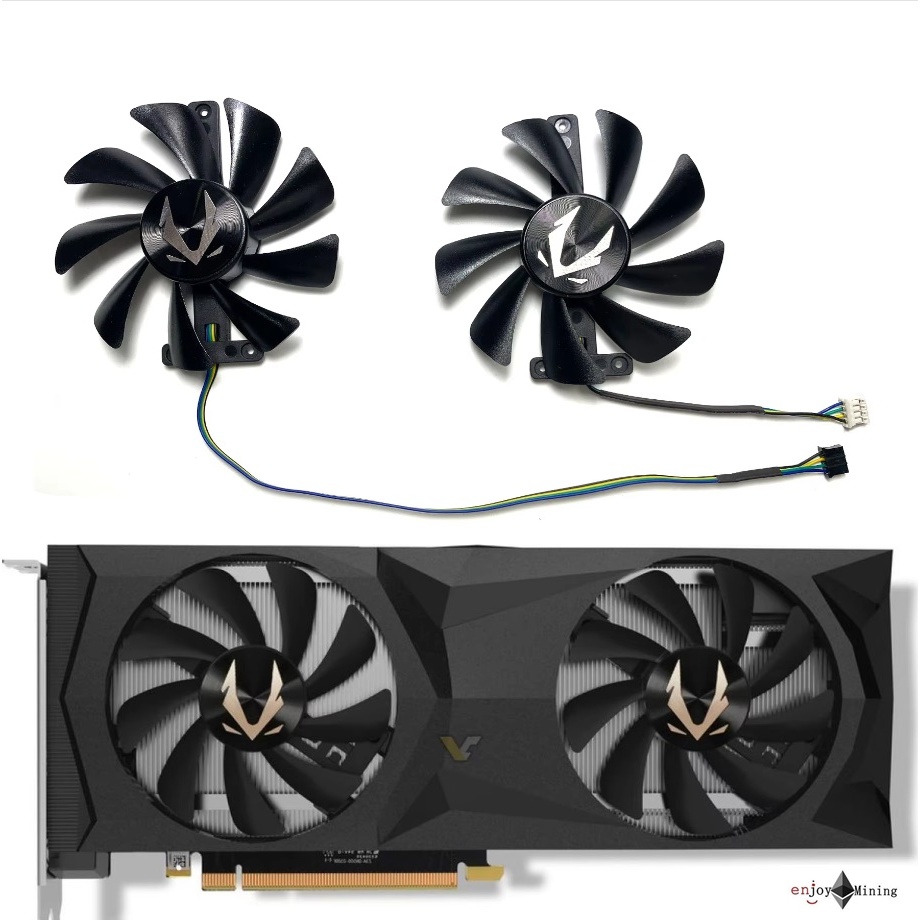 พัดลมการ์ดจอ  ZOTAC GeForce RTX 2080 2080ti 11GB Graphics Card Dual Fan CF9015H12S