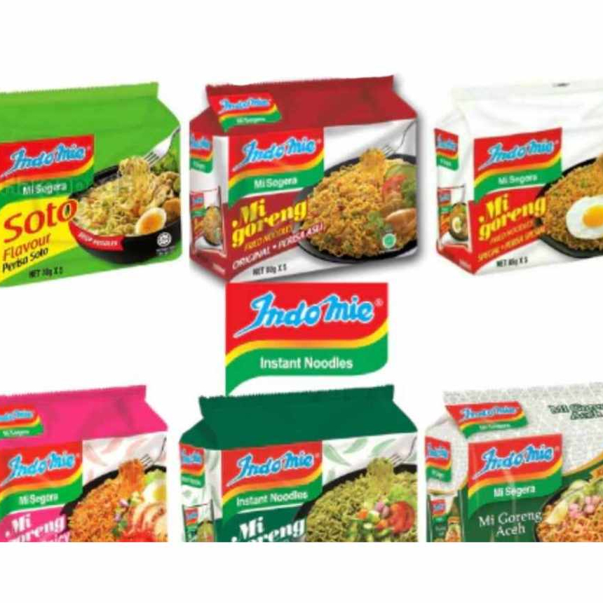 (1แพ็ค) ถูกสุดๆ บะหมี่กึ่งสำเร็จรูป Indomie มาม่ายอดฮิตหลากหลายรสชาติ (1 แพ็ค มี 5 ห่อ)