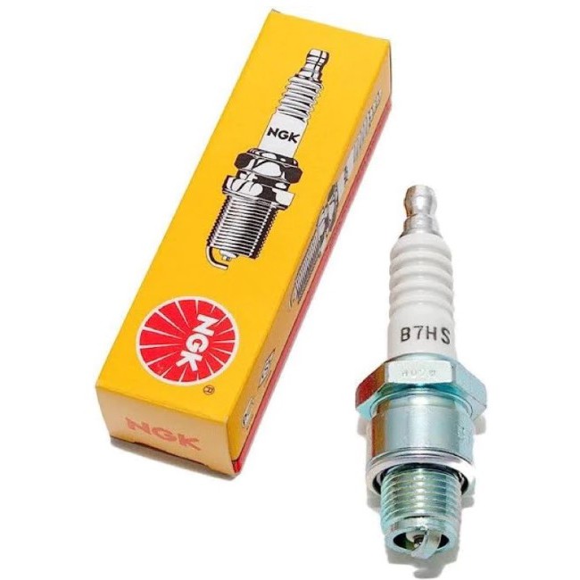 (แท้) หัวเทียน NGK B7HS สำหรับเครื่องยนต์ติดท้ายเรือ 2 จังหวะ รุ่น 4C,4D,E40X,E40J (ราคาต่อ 1 หัว)