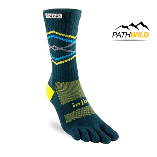 INJINJI TRAIL MIDWEIGHT CREW XTRALIFE ถุงเท้าแยกนิ้ว เหมาะกับการวิ่งระยะยาว ช่วยลดการเสียดสีระหว่างนิ้วเท้า