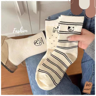 พร้อมส่ง⚡ มีเก็บเงินปลายทาง💸ถุงเท้าหุ้มข้อ มี 5 ลาย ใส่ได้ทั้งชายและหญิง แนะนำเท้าไม่เกิน41 (ราคาต่อ 1 คู่) : Do hight