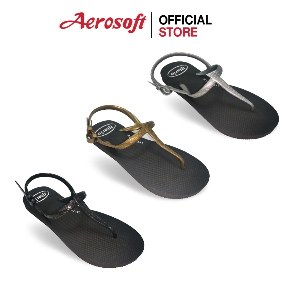 Aerosoft(Clearance Sale) รองเท้าแตะหนีบมีสายรัดส้น รุ่น W2910