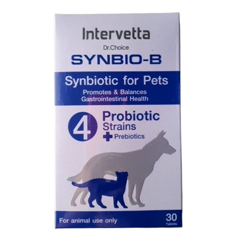 Synbio B แมว-สุนัข โพรไบโอติก+พรีไบโอติก ปรับสมดุลลำไส้ ลำไส้สุขภาพดี