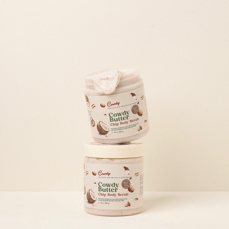 (พร้อมส่ง ส่งฟรี!) สครับคาวดี้ 🥨🥛 cowdy butter chip scrub 280g.