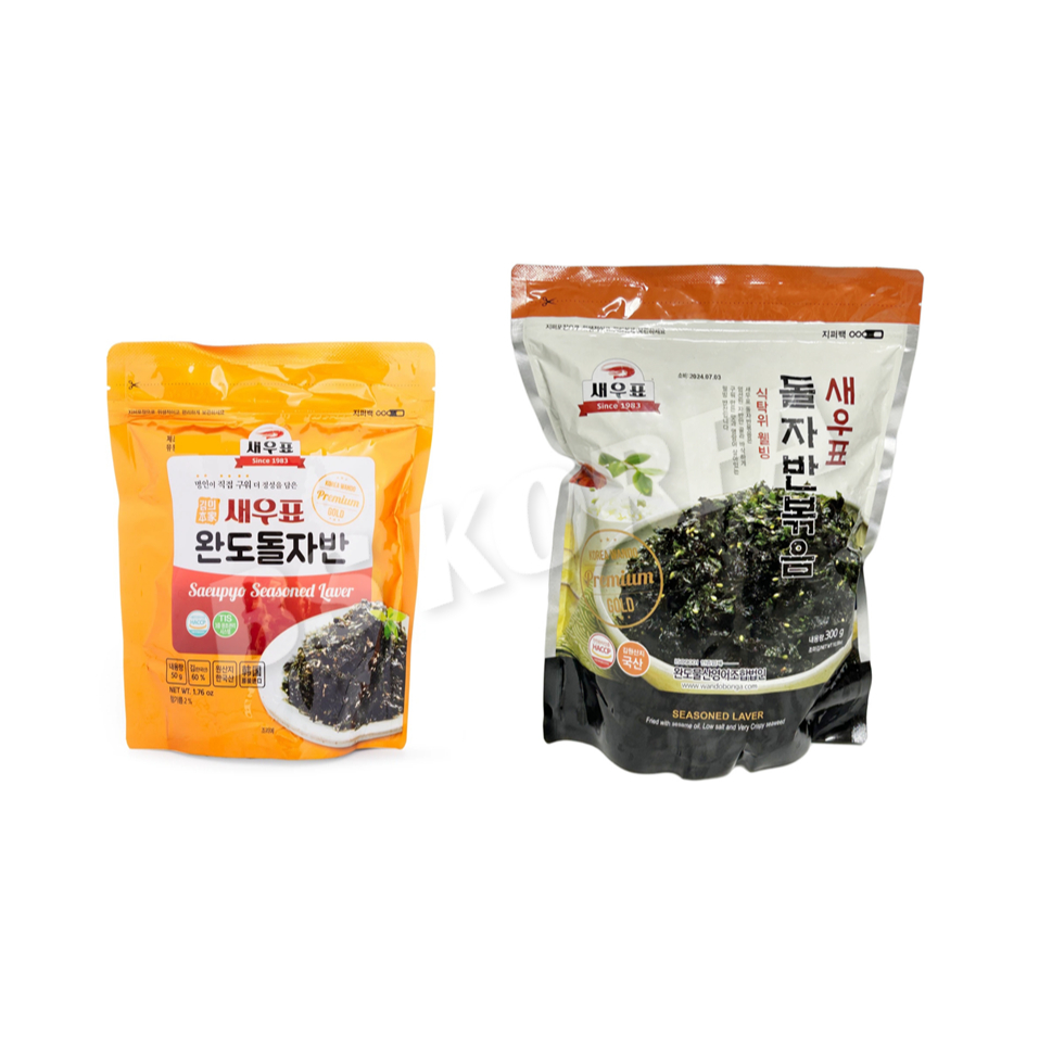 [ของแท้] 완도돌자반 Saeupyo Seasoned Laver (สาหร่ายอบแห้งปรุงรส) 50g/300g