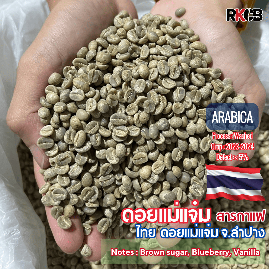 [พร้อมส่ง] สารกาแฟอราบิก้าดอยแม่แจ๋ม Doi Maejam /Wash บรรจุ 500g - 1Kg, RK.Coffeebean .สั่งซื้อเกิน 20kg ทักแชท