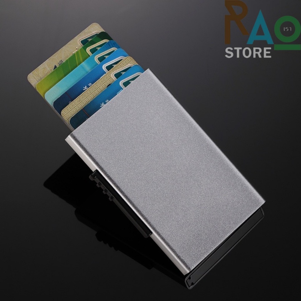 RAO Store พร้อมส่ง กระเป๋าใส่บัตรเครดิตรุ่นslimรุ่นที่2 กล่องเก็บบัตรได้5-6ใบ เป๋าใส่บัตร กระเป๋าสตางค์ผู้ชาย