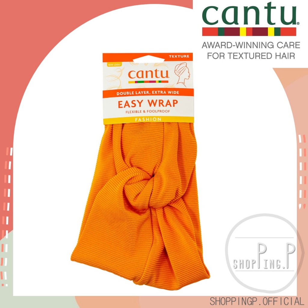 ✳️[แท้ 100%/พร้อมส่ง]✳️ Cantu Textured Fabric Easy Wrap ผ้าพันผม ผ้าคลุมผม ผ้าคาดผม