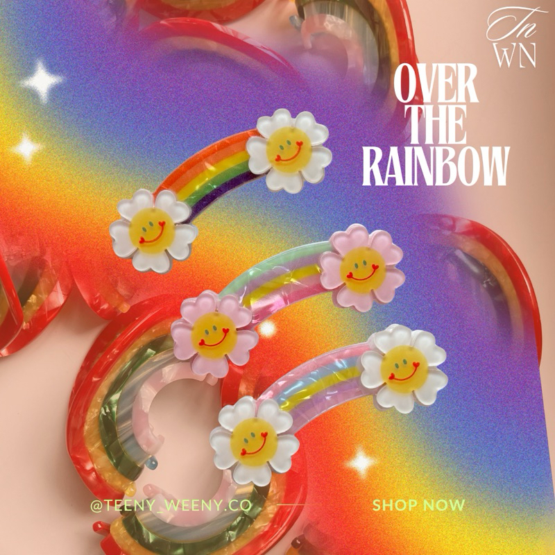 กิ๊บหนีบผม สายรุ้ง Over the rainbow collection ——teenyweeny.co เรนโบว์ รุ้ง