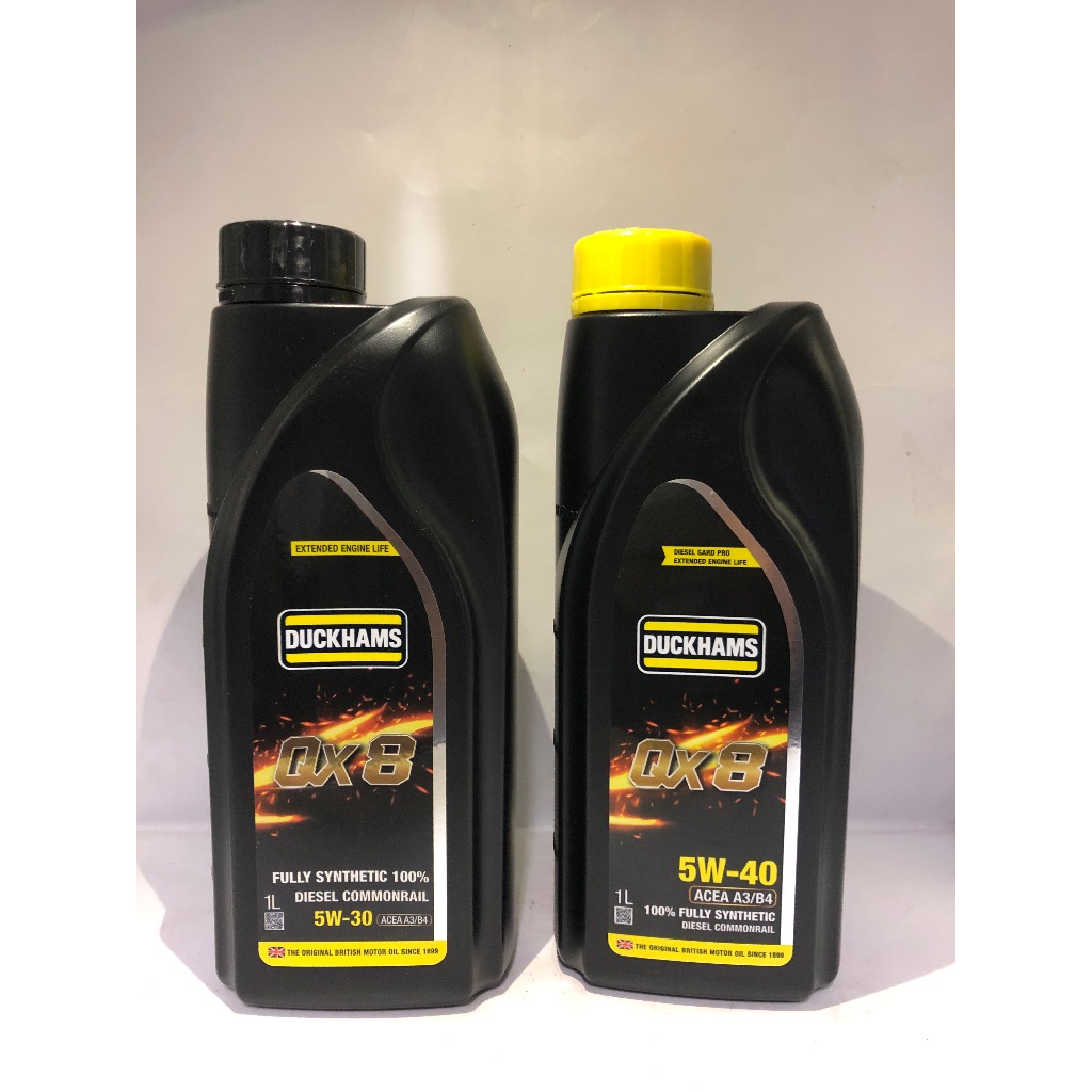 น้ำมันเครื่องดีเซล สังเคราะห์แท้ Duckhams QX8 SAE 5W-30,5W-40 ดั๊กแฮมส์ คิวเอ็กซ์ 8 5W-30,5W-40 1L