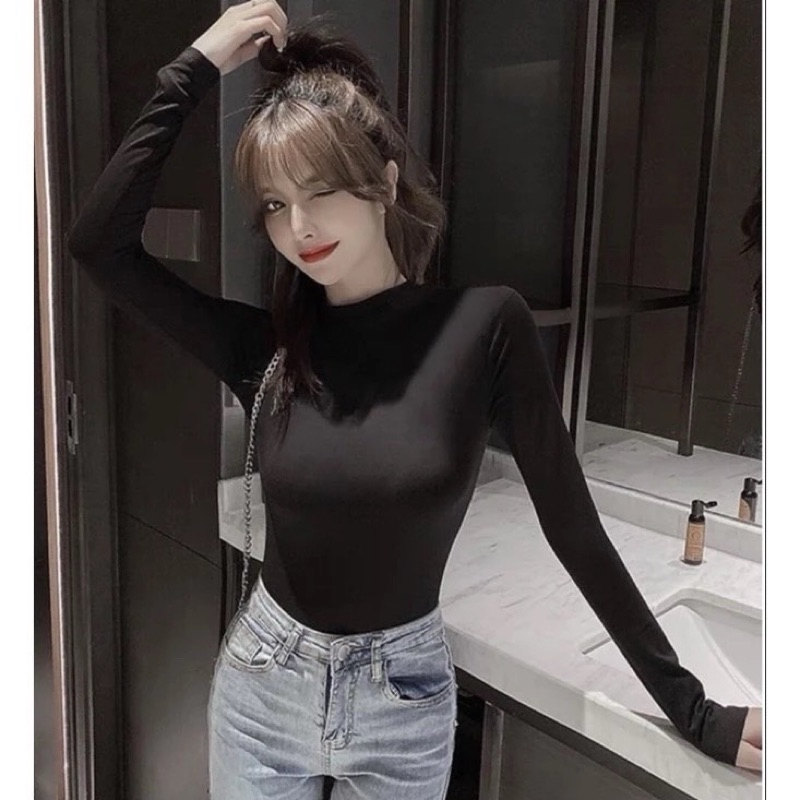 MNV STUDIO เสื้อคอเต่าแขนยาว ผ้าเรย่อน 🔥🔥 ใส่แล้วเข้ารูปทรงสวยมากกก❤️❤️