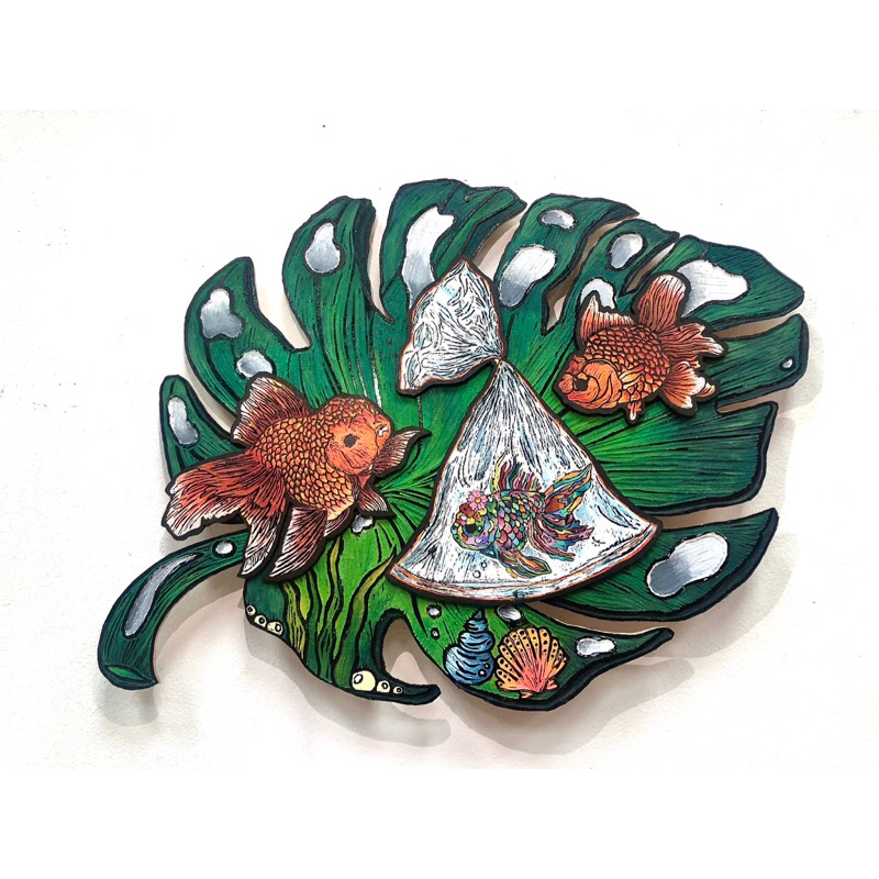 Wood cut goldfish 🫧🌿