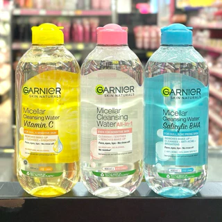 (ขวด) Garnier การ์นิเย่ ไมเซล่า คลีนซิ่ง วอเตอร์ อีเวน ฟอร์ เซนซิทีฟ สกิน 400 มล. ล้างเครื่องสำอาง