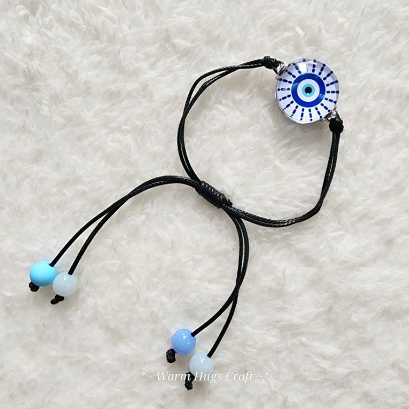 💥พร้อมส่ง‼️🇹🇭 EVIL EYE 🧿 Bracelet สร้อยข้อมือเชือก กำไลหินมงคล หินแท้ เสริมพลัง เครื่องประดับสายมู