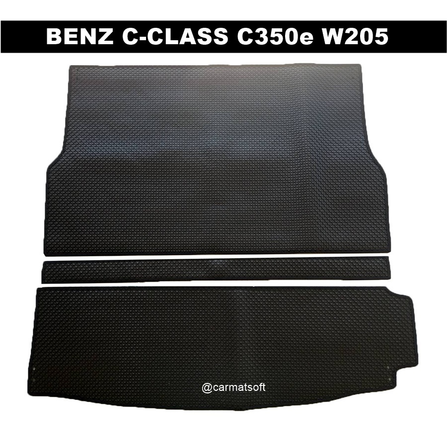 แผ่นปูท้ายรถ BENZ C-CLASS C350e C300ฎW205 (2016-20) ลายกระดุมเล็กPVC