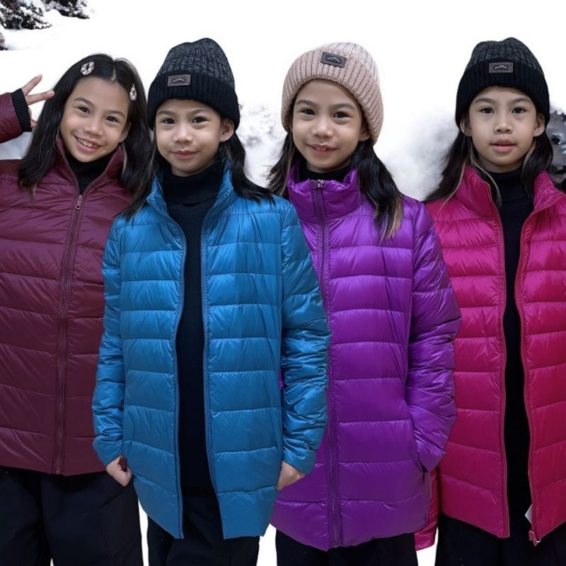 Sale!! เสื้อขนเป็ดเบา (ultra light down) เด็กโต คอตั้ง รหัสC2ไส้ขนเป็ดแท้100% น้ำหนักเบา ประมาณ2-3ขีด แต่กันหนาวได้5-15°