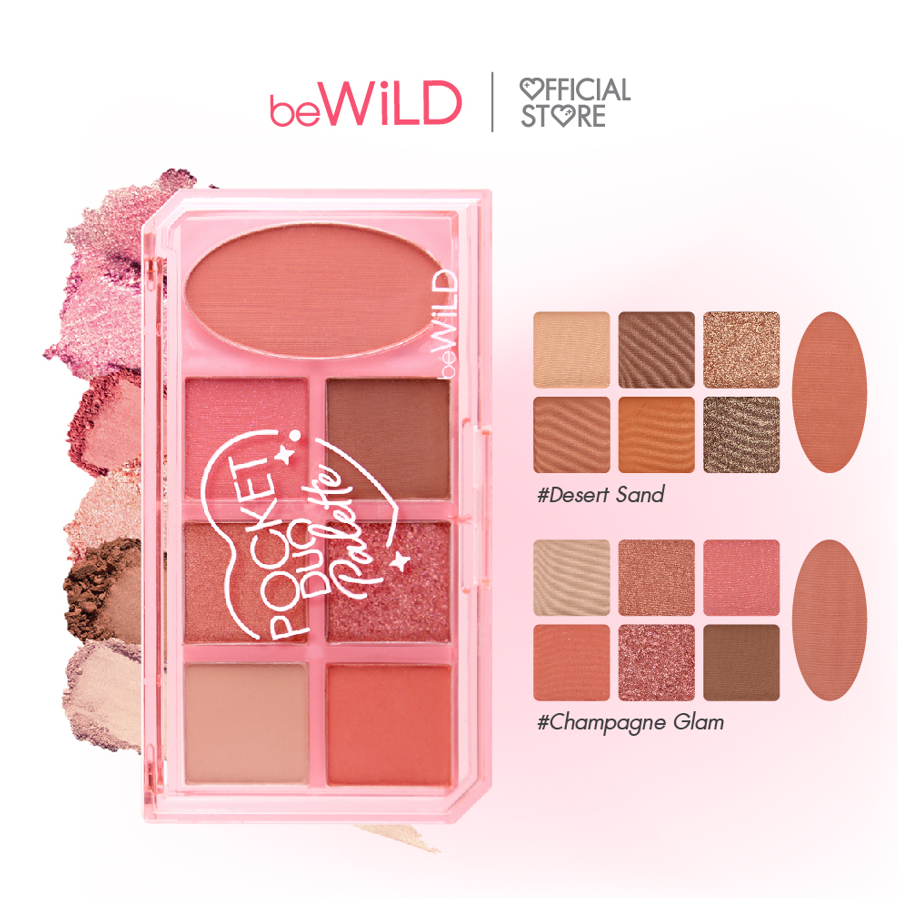 beWiLD Pocket Duo Palette อายแชโดว์ 3 เนื้อ และบลัชออนในตลับเดียว