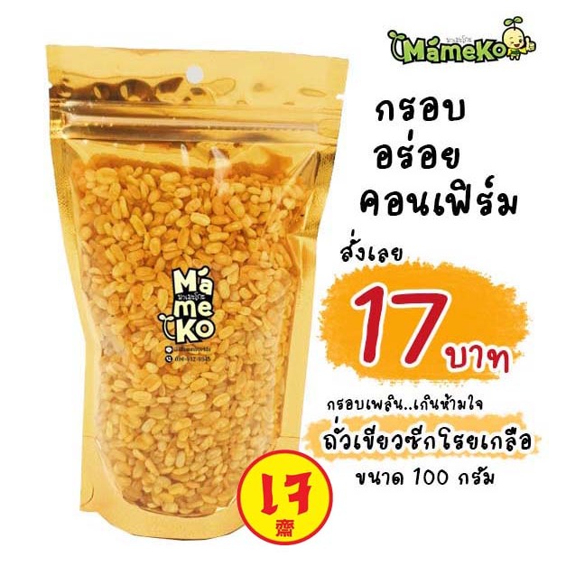 ถั่วเขียวซีก โรยเกลือ พร้อมทาน 100 กรัม หอม อร่อย สด ใหม่ ส่งตรงจากโรงงาน