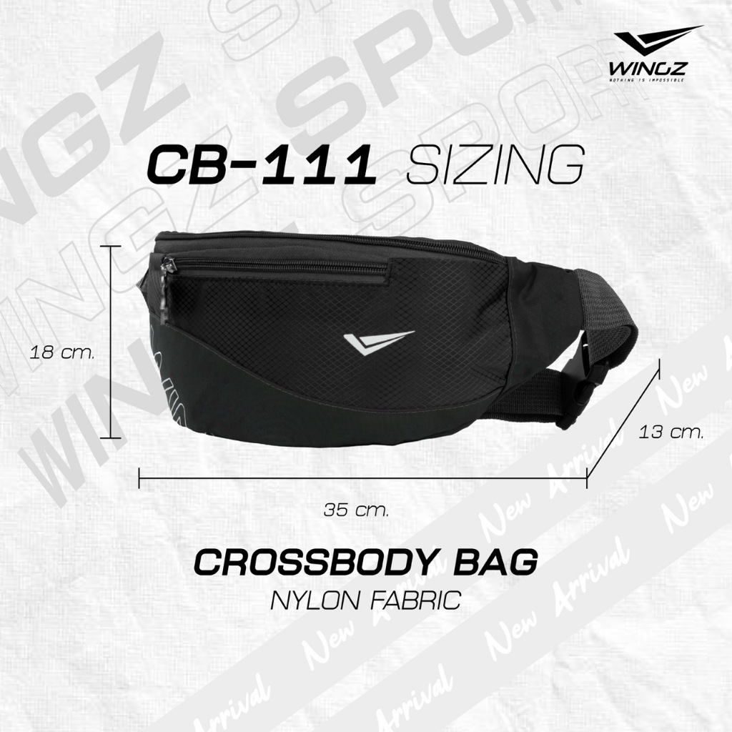 ใหม่! Wingz กระเป๋าคาดอก คาดเอว ไซส์กระทัดรัด ใส่ของได้เยอะ รุ่น CB-111