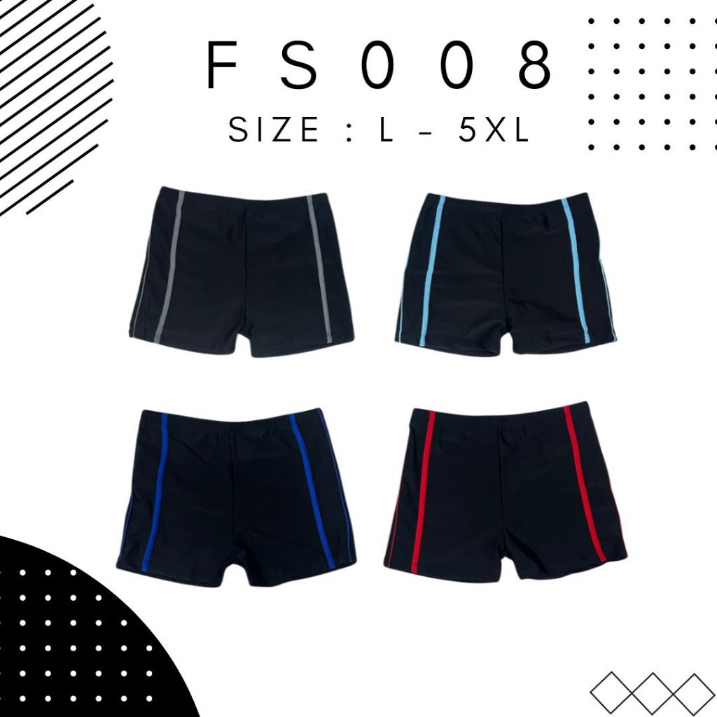 กางเกงว่ายน้ำขาสั้น มีซับด้านใน มีเชือกผูก ผ้ากัน UV สินค้าพร้อมส่ง FS008