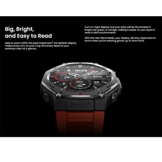 Amazfit T-Rex 3 ประกัน1ปี ศูนย์ไทย ของแท้ GPS นำทาง ดาวเทียม 6 ดวง กันน้ำ 10ATM ใช้ได้อุณหภูมิ -30 องศา