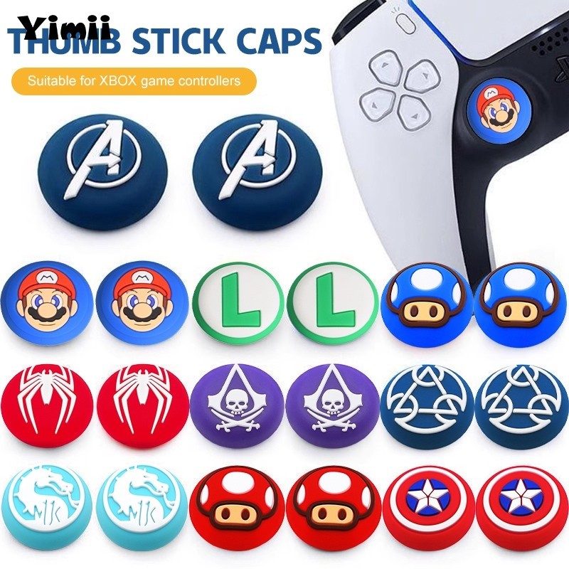 Vgtime ฝาครอบปุ่มกดจอยสติ๊ก ซิลิโคนนิ่ม สําหรับ Sony Playstation 5 PS5 PS4 PS3 PS2 XBOX ONE 1 ชิ้น