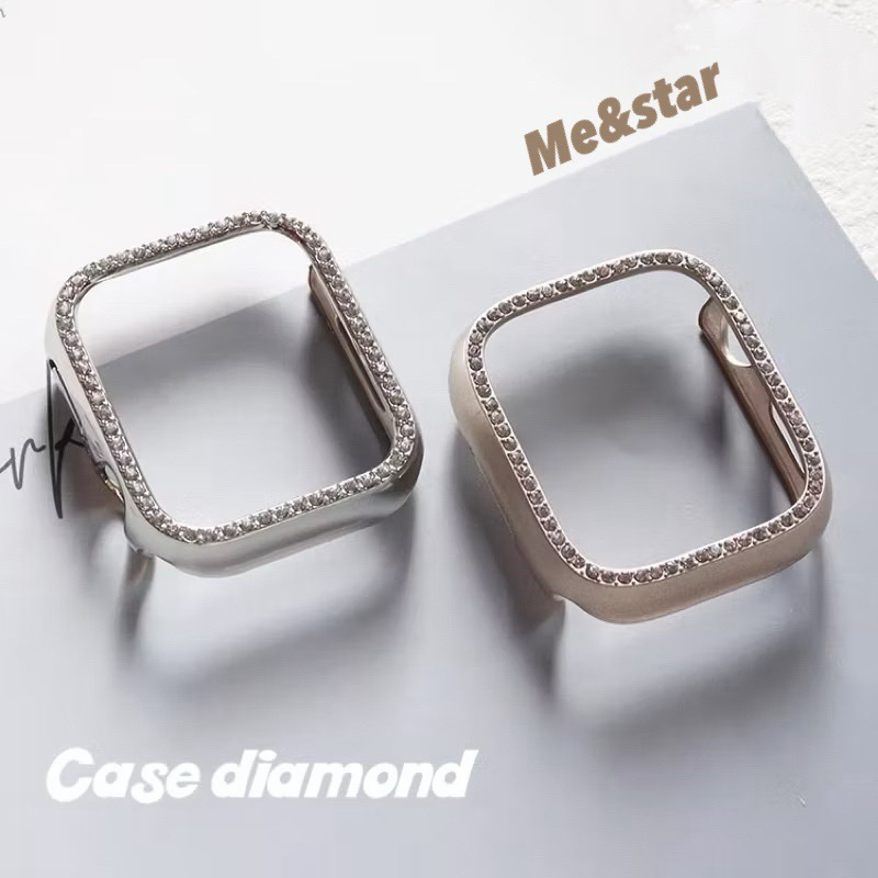 เคส เพชร diamond iwatch11 10 9  8 7 6 Se 5 ขนาด 40 /41/44/45/46mm  case smart watch  เคสสําหรับแอปเปิ้นวอช