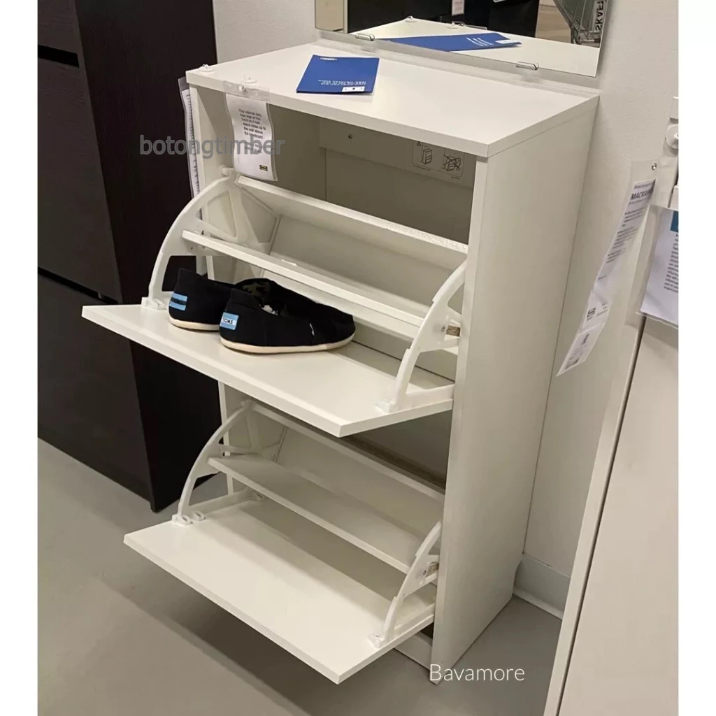 IKEA BISSA ตู้รองเท้า ชั้นวาง รองเท้า 49x28x93 ซม.
