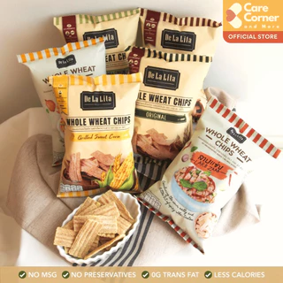 De La Lita Whole Wheat Chips (30g) ขนมคลีน ขนมอบกรอบ โฮลวีต โปรตีน แคลต่ำ กลูเตนฟรี เจ วีแกน มังสวิรัติ vegan ขนมสุขภาพ