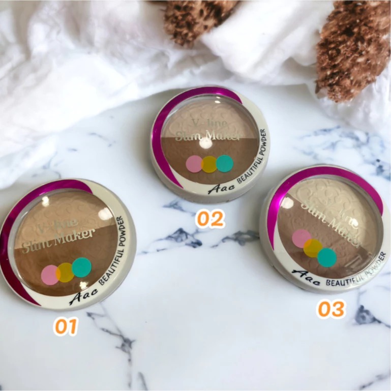 ปลีก/ส่ง แป้งตลับ เอเอซี (Pact v-line slim maker beautiful aac)