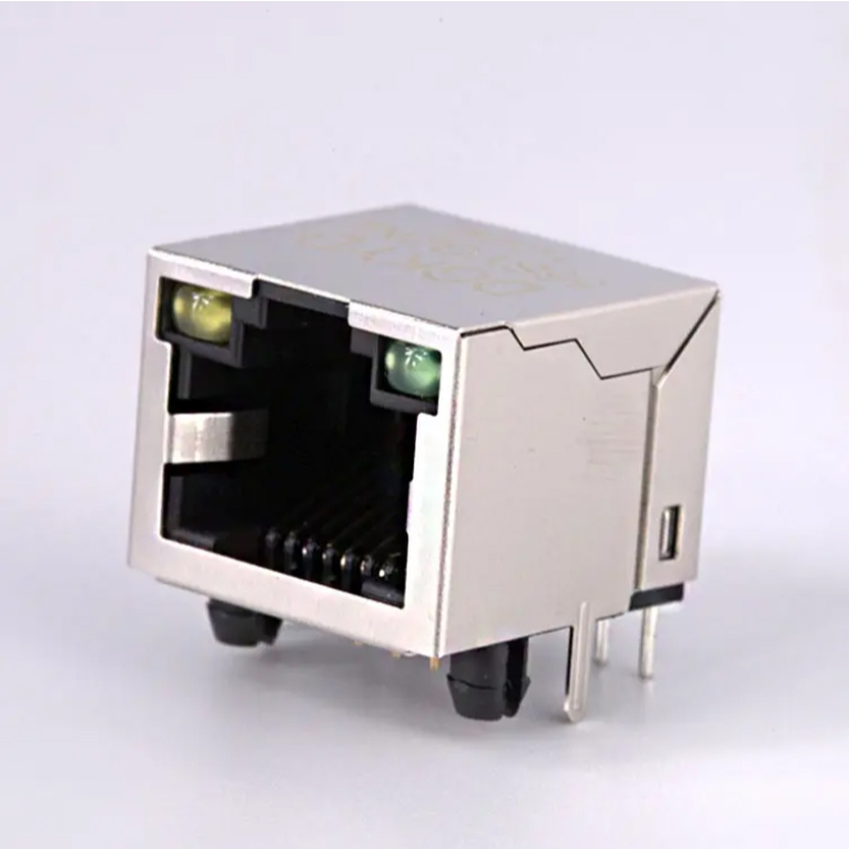 ซ็อกเก็ตเชื่อมต่อเครือข่ายอีเธอร์เน็ต มีไฟ Lan Rj45 8P 8C รูปที่ 4