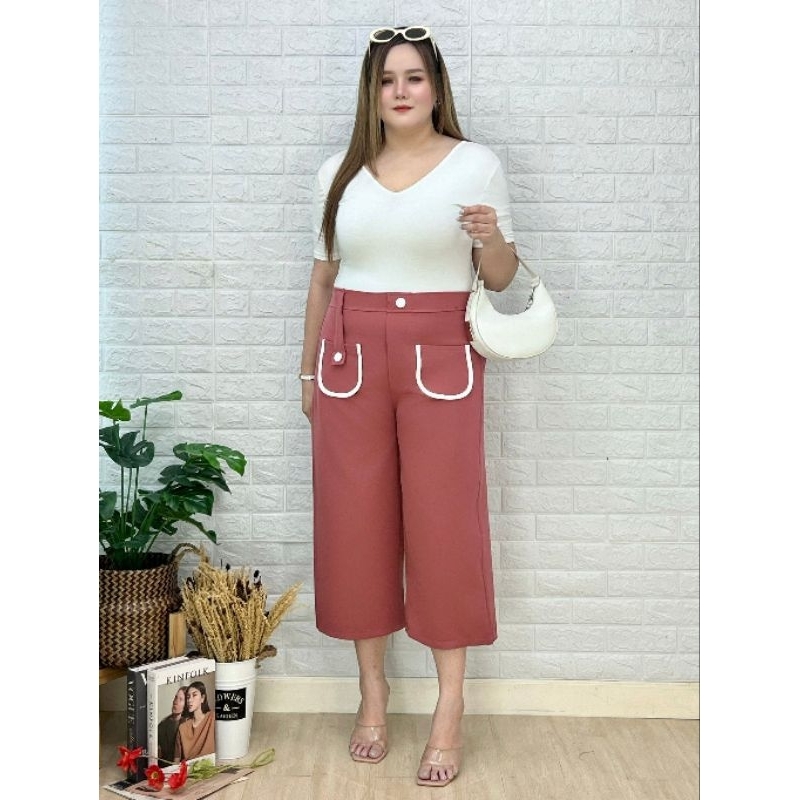 กางเกงสาวอวบ,สาว plus size กางเกงขา 7 ส่วน(ความยาวขา 35 นิ้ว) ผู้หญิง Lady Clothing Women Miss M.A.Closet