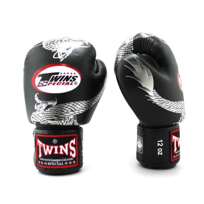 นวมชกมวย ทวินส์ สเปเชี่ยล Twins Special Boxing Glove FANCY Series รวมสี หนังแท้ ,FBGV-23S-BK