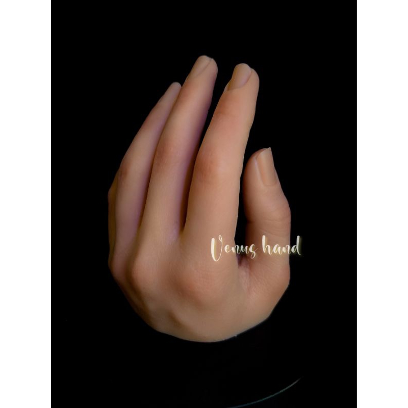 มือปลอมฝึกทำเล็บยางซิลิโคน 1ข้าง ครึ่งมือ ซ้ายหรือ ขวา