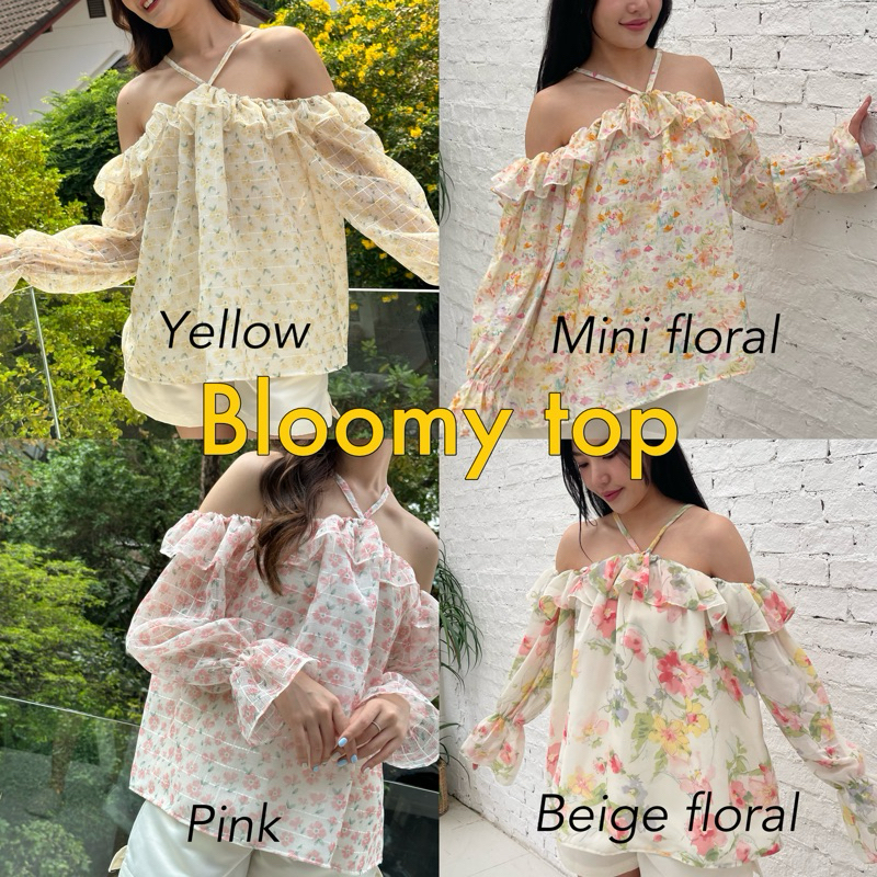 DL17. bloomy top สายเดี่ยวปาดไหล่ | dressylismm