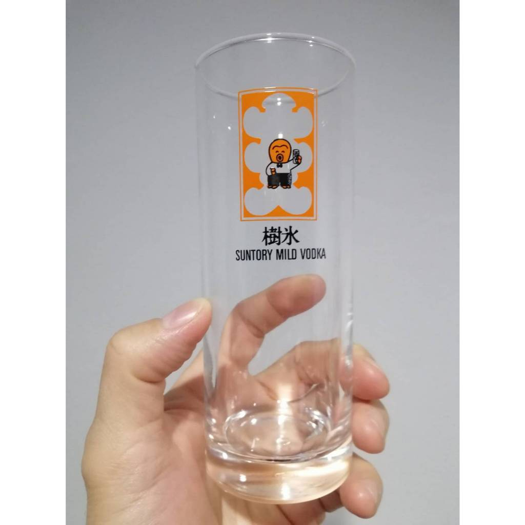 แก้วเบียร์ Suntory Mind Vodka Retro Glass High Glass No Package ขนาด กว้าง 6 สูง 15 CM.