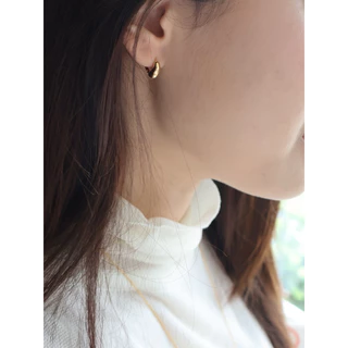 A.piece ต่างหูก้านเงินแท้ [silver 925 post] Water drop one-touch