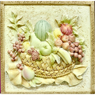 กระเบื้องตกแต่งผนัง 15*15 CM.มิกซ์ฟรุ๊ตสีเบจ 1แผ่น