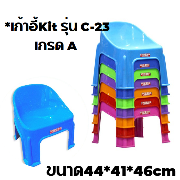 1 ตัว เก้าอี้Kit รุ่น C-23 เกรด A ขนาด 44*41*46cm. มี 8 สีให้เลือก