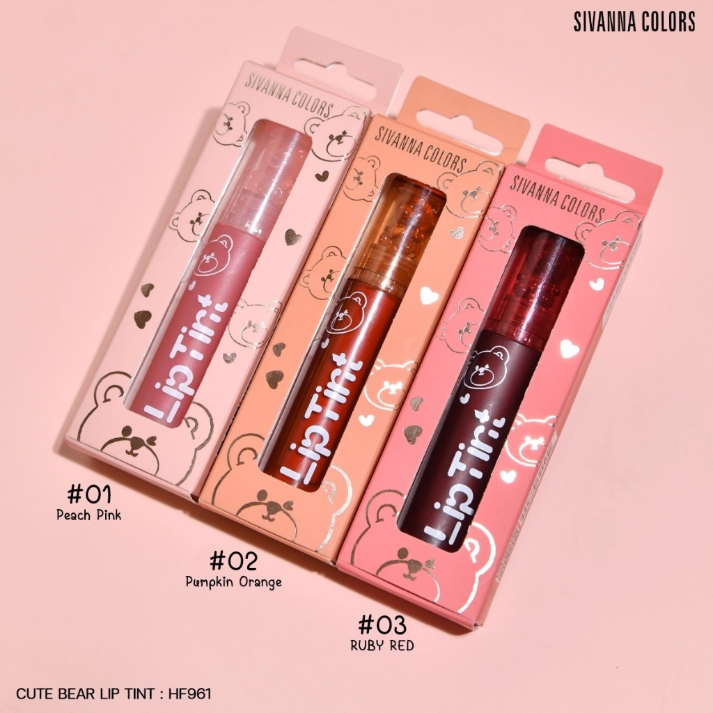 HF961 Sivanna Colors ลิปทินท์น้องหมี  Color Cute Bear Lip Tint - รูปที่ 3