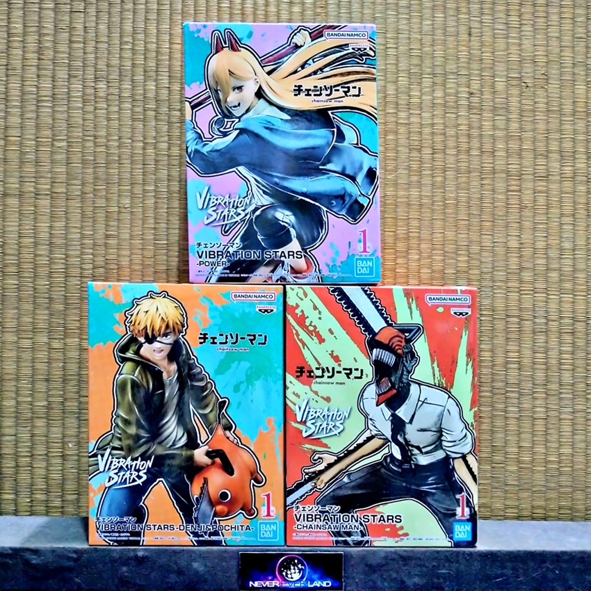 BANDAI BANPRESTO FIGURE: VIBRATION STARS - CHAINSAW MAN / มนุษย์เลื่อยยนต์ - DENJI ＆ POCHITA / CHAIN