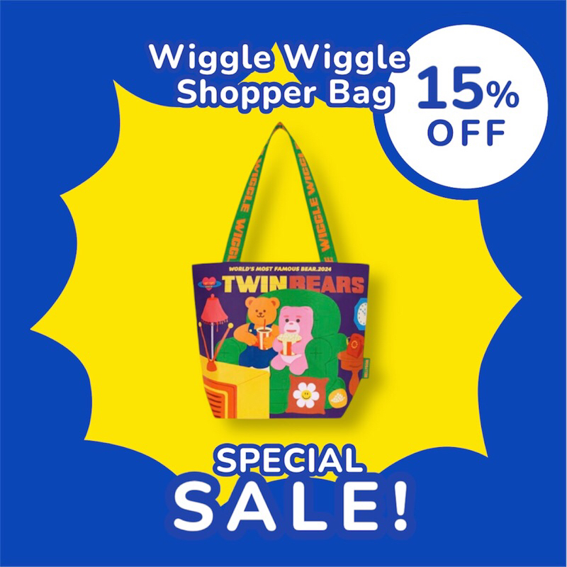 ✅ ขายดี Wiggle Wiggle x Bellygom Reusable Shopper Bag S กระเป๋าช้อปปิ้ง