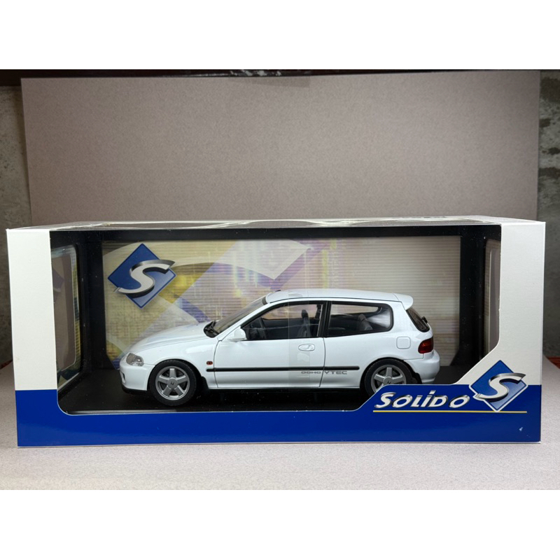 🔹Honda Civic EG6 White เปิดประตูได้ Scale 1:18 ยี่ห้อ Solido