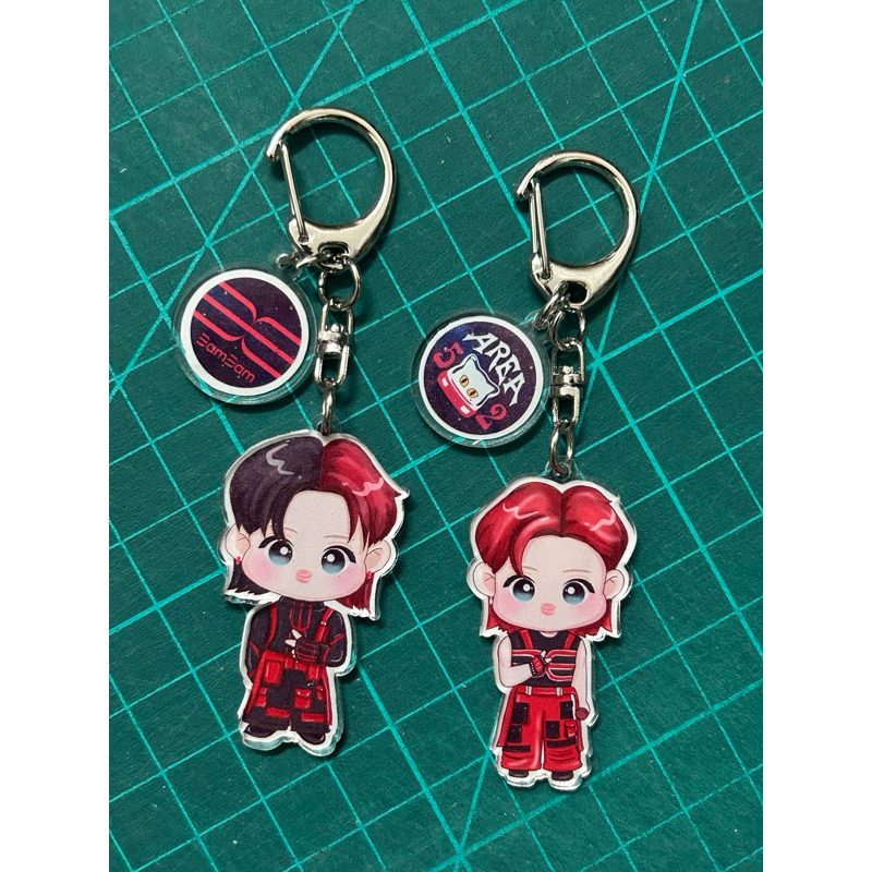 GOT7 : Keychain + PIN Lightstick + Sticker Fanart