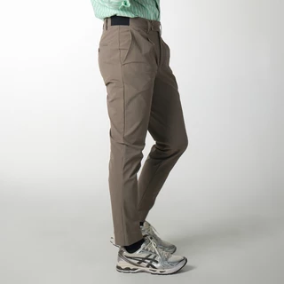era-won กางเกง รุ่น GOLF FABRIC (065 V.9) ทรงกระบอกเล็ก ขาเต่อ เอวยางยืด สี Brown