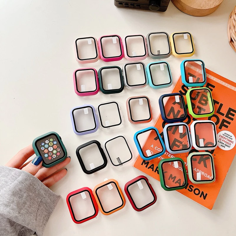 เคส watch11 10 9 7 8 Se 6 5 4 case A watch + ฟิลม์กระจกในตัว เคสกระจก ขนาด 40/41/44/45/49/46มม เคสสำหรับแอปเปิ้ลวอช