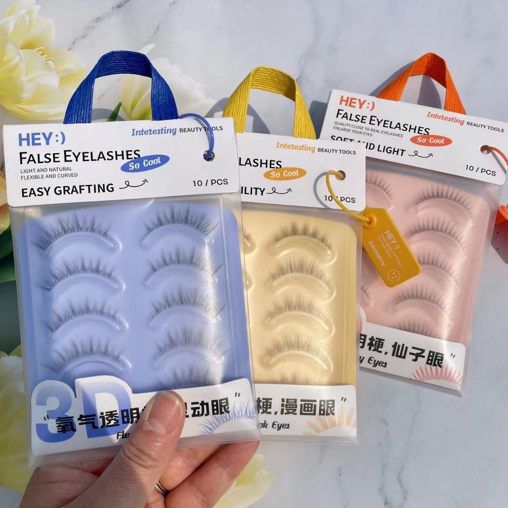 H-9042 9043 9044 HEY FALSE EYELASHES Easy Grafting ขนตาปลอม 10 ชิ้น 5 คู่ ***พร้อมส่งในไทย***